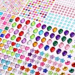 Gem Stickers, 1782pcs Sticky Gems for Crafting, Stick on Jewel Stickers... 