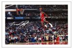 MICHAEL JORDAN CHICAGO BULLS SIGNED PHOTO PRINT BASKETBALL
