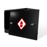 DOUBLE 904/907 CAMPINGAZ BOTTLE STEEL SAFETY GAS BOX CAMPERVAN MOTORHOME (BLACK)