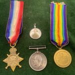 1914-15 Trio To 72262 Bmbr Harold Briggs Royal Field Artillery With Locket