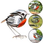 Sheremart Hopewings Recycled Scrap Metal Robin Bird Sculpture Garden Art 