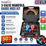 Refrigerant Manifold Gauge Set Hose and Hook Convenient for R12 R22 R404A R134A