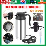 750ml 12V Electric Kettle Stainless Steel Car Kettle Boiler Cigarette Lighter UK