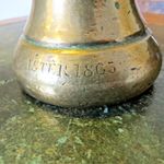 A Victorian 7lb Avoir bell weight inscribed to "ROCHDALE DIVISION" 1865