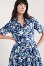 Seasalt Women's Regular Charlotte Dress Campion Bloom Washed Marine