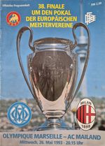 Olympic (Olympique) Marseille v AC Milan European Cup Final Programme 