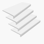 White uPVC Window Sill Cover 1.5m 9mm 4 Pack Capping Board 100-400mm