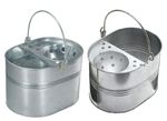 14L Heavy Duty Metal Mop Bucket Galvanised Strong Cleaing Home Basket Storage