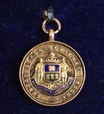 9 Carat Gold Sports Medal Fob Enamel Detail Sunday School Cricket 1928 4.31g-MWD