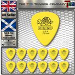 12 x Dunlop Tortex Standard Guitar Pick Plectrum - Yellow 0.73mm -Pack Of 12