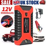 99800mAh 12V Car Jump Starter Pack Booster Battery Charger Emergency Power Bank