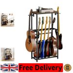 Versatile Guitar Stand for Acoustic, Electric & Bass Instruments - Rustic Brown