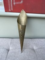 ENGLISH MAKER PEERAGE Brass Wall Mount Embossed Floral Vintage Match Holder