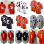 Men's NFL Bear Team #18##1#15#2#34 Payton/Odunze American Football Jerseys