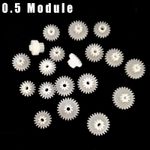 0.5 Module Plastic Gears Pulley Double Layer Worm Crown Robot Motor Toy DIY