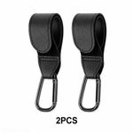 2x Leather Buggy Clips Pram Hooks For Bags Baby Pushchair Clips Stroller Hooks