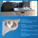 RV Corner Sink 15.9 X 15.9 X 5.1in 304 Stainless Steel 40mm Outlet Space Sav NEW
