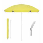 2m Garden Parasol with Cover Adjustable Outdoor Sun Umbrella UV Protection