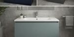 Sea Grass Wall Hung 2 Drawer Vanity Unit 1010mm Polymarble Basin Tap Waste
