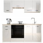 5-Piece Kitchen Cabinet Set, White Gloss, Easy Assembly & Maintenance