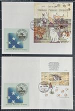 MICRONESIA 2000 (2 Large FDC WITH STAMP SHEET)  CATS, SC 209, 211