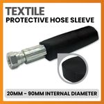 Textile Hydraulic Hose Sleeve Protector 20mm - 90mm Abrasion Resistant