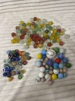 140 Antique and Vintage Glass Marble Marbles Bundle Wirepull,opaque