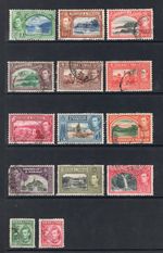 M26137 Trinidad and Tobago 1938-41 SG246/56 KGVI: Definitives FU, Cat £65