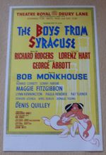 The Boys From Syracuse Rodgers & Hart Bob Monkhouse Ronnie Corbett London Flyer