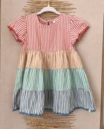 ohbaby Girls 18M Striped Dress & Bloomers Set 2pc Short Sleeve Ruffle