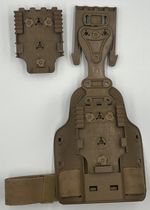 SAFARILAND FDE BROWN QLS DROP LEG HOLSTER PLATFORM FLEX ADAPTER BELT CLIP FORK.