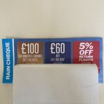 Jet2 Holidays Rain Cheque Voucher £100 Off 2027 + £60 Off 2026 (Email Delivery)