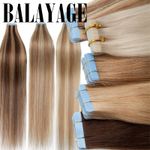 FULL HEAD Tape In Remy Skin Weft Russian 100% Human Hair Extensions Thick Long