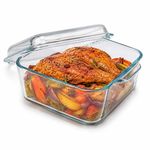 1l Glass Casserole Baking Dish with Lid Borosilicate Airfryer Oven Safe Cookware