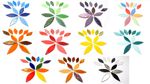 Fused Handmade Glass Petals (12 pack) Various Colours.