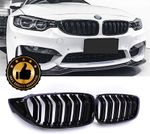 FOR BMW F32 F33 F36 4 SERIES GLOSS BLACK KIDNEY GRILL GRILLE TWIN BAR M4 STYLE