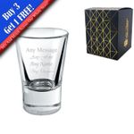Personalised Engraved 35ml Conical Shot Glass Wedding Birthday Christmas