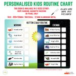 Kids daily routine chart, MORNING, EVENING, toddler chart