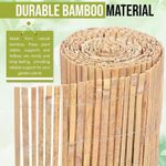 4M Heavy Duty Bamboo Fence Screening Outdoor Slat Garden Fencing Privacy Panel