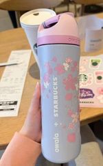 New Starbucks X Owala 2026 Sakura Limited Insulated Water Bottle 24oz Straw Cup