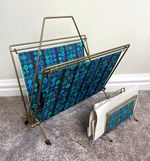 Vintage Retro 1960s Atomic Flower Power Magazine Rack & Letter Organiser