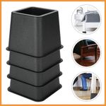 4Pcs Furniture Raisers Lifter Bed Leg Elevators Aid Raising for Sofa Table UK