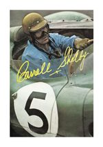 Carroll Shelby Aston Martin DBR1 1959 A4 signed mounted poster choice of frame