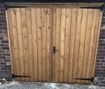 Wooden Garage Doors Frame Ledge & Braced Heavy Duty