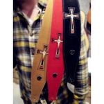 Two Layer Leather Guitar Strap Adjustable for Acoustic Electric Bass