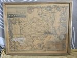 Thomas Moule Middlesex Antique Map – Hand-Colored, Framed, c. 1840s