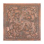 Faux tin ceil tiles color decor wall panel for Cafe PL62 Rustic copper 10pcs/lot