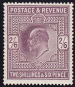 GB 1902 2/6 Slate-purple DLR M48(2) Mint LH Cat £280