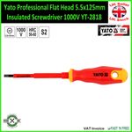Yato Professional Flat Head 5.5x125mm Insulated Screwdriver 1000V YT-2818