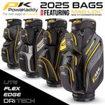 POWAKADDY 2026 GOLF CART TROLLEY BAG RANGE LITE, FLEX, EDGE & DRI-TECH GOLF BAGS